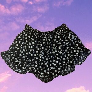 Wild Fable Black Floral Print Shorts